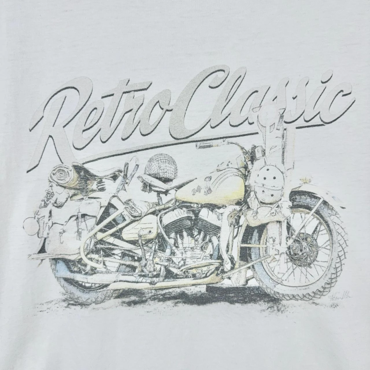 Camiseta Gráfica Biker Clássica Retro Branca GGG – photo 3